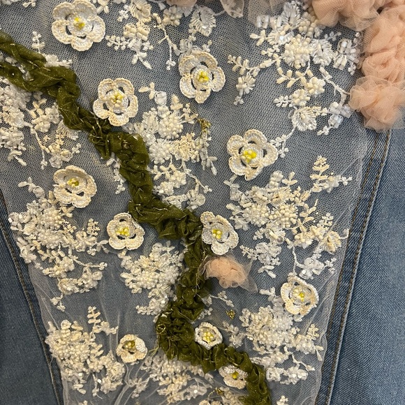 flower denim jacket - Picture 1 of 3